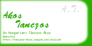 akos tanczos business card