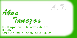 akos tanczos business card